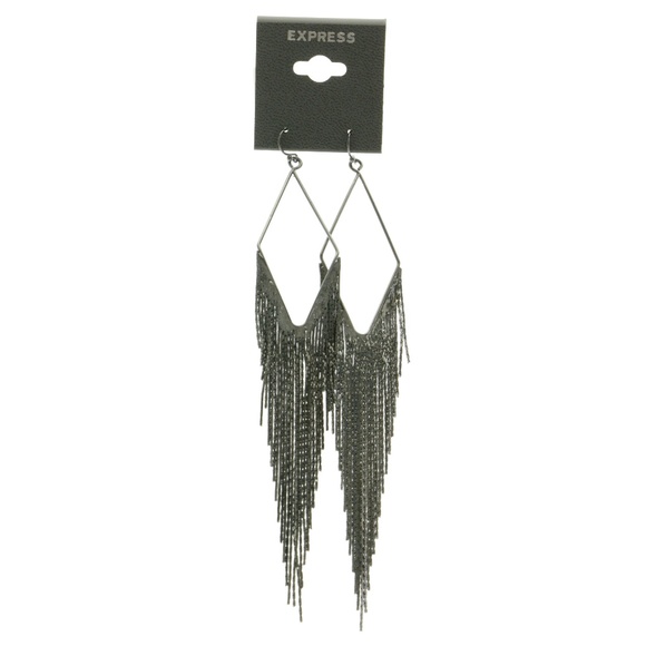 Express Jewelry - Express Dangle-Earrings Dark-Silver NWT
